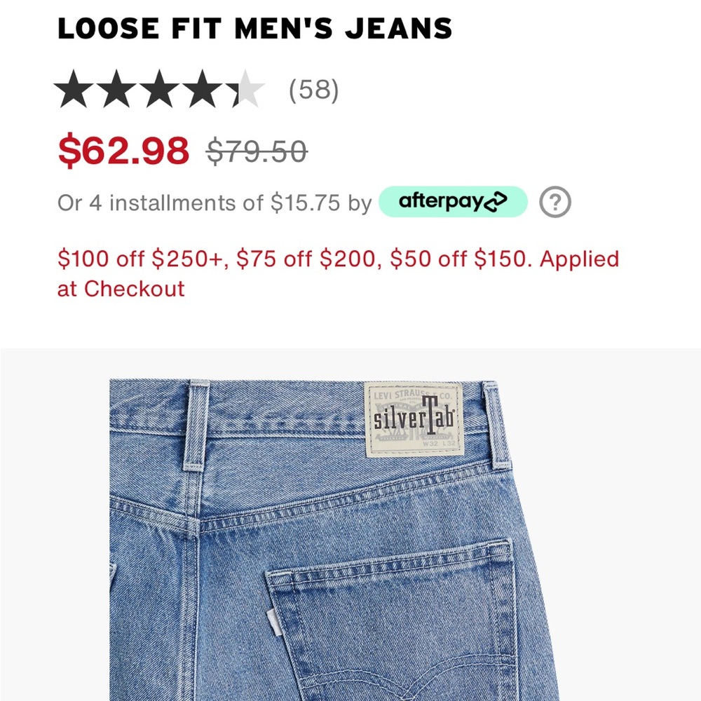 Silver Tab Levi Womens Jeans
